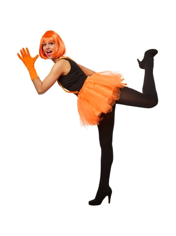 tectake Tutu mit Gummizug und Satinunterrock, orange