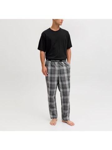 Jack and Jones Loungewear Set JACLUCA SS Tee & Woven Pants Set in Schwarz