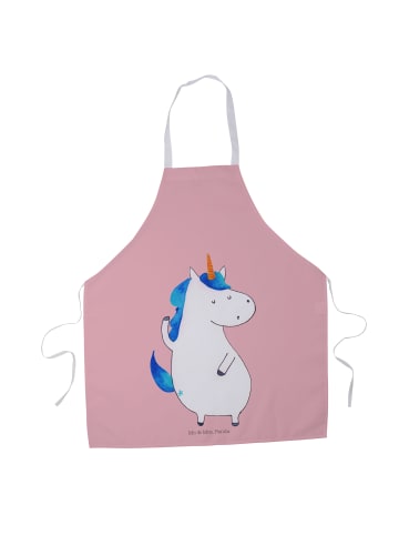 Mr. & Mrs. Panda Schürze Einhorn Mann ohne Spruch in Rot Pastell