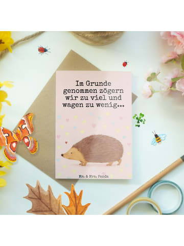 Mr. & Mrs. Panda Klappkarte Igel Herzen Design mit Spruch in Weiß