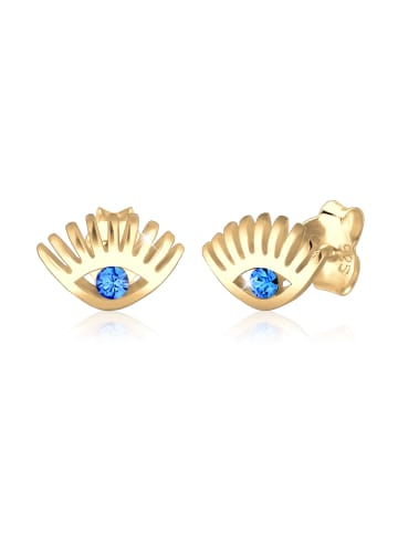 Elli Ohrringe 925 Sterling Silber Evil Eye in Gold