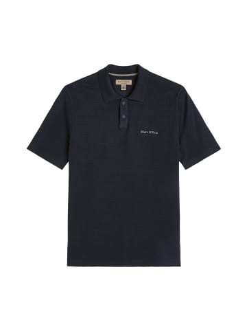 Marc O'Polo Strick-Poloshirt DFB Travel Collection in Deep Night Blue