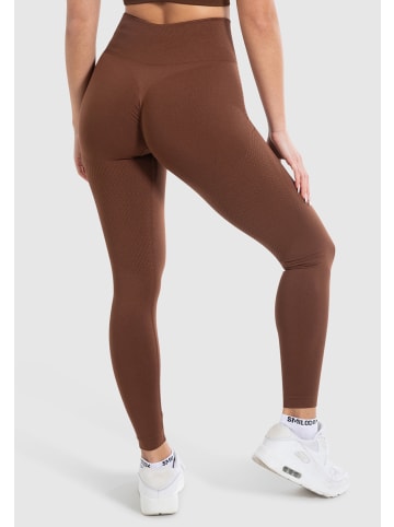 SMILODOX Leggings Amaze Scrunch Pro in Hellbraun