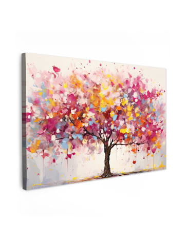 MuchoWow Leinwand bilder Farbiger Baum (BxH)