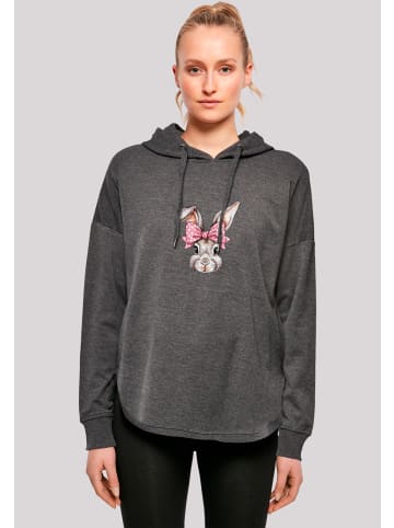 F4NT4STIC Oversized Hoodie Niedlicher Hase mit Schleife in charcoal
