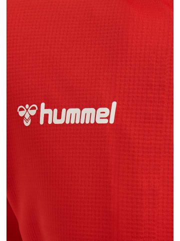 Hummel Reißverschluss Kapuzenpullover Hmlauthentic Kinder in TRUE RED