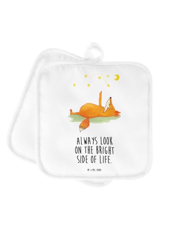 Mr. & Mrs. Panda Topfuntersetzer Fuchs Sterne mit Spruch in Weiß