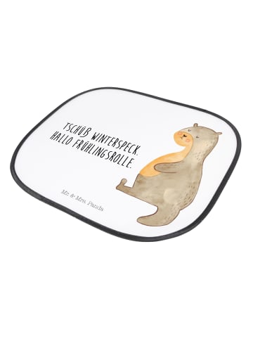 Mr. & Mrs. Panda Auto Sonnenblende Otter Bauch mit Spruch in Weiß