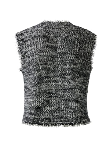 Oui Strickweste in black grey