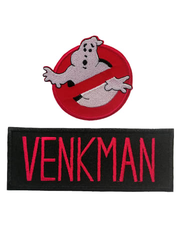 Catch the Patch Ghostbuster Set 2 Stück Venkman Logo FilmApplikation Bügelbild inRot