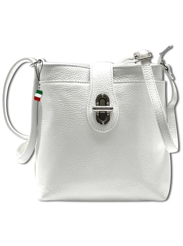 Florence Umhängetasche Leder weiß ca. 22cm