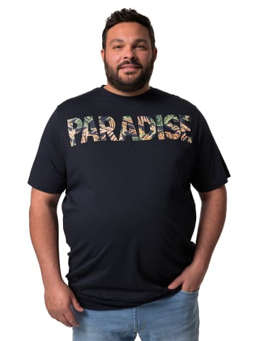 Men Plus Kurzarm T-Shirt in navy blau