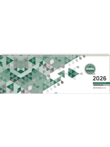 TeNeues Calendars & Stationery Kalender - Zettler Tischquerkalender Giganta XXL 1W/2S Grün 2026 - Bü
