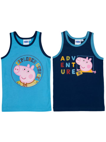 Peppa Pig 2er Pack Peppa Wutz Unterhemd in blau