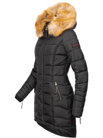 Navahoo Steppmantel Papaya in Schwarz