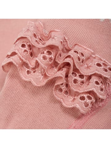 Minymo Strumpfhose "Stocking with Lace" in Rosa