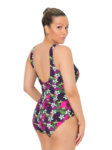 Ulla Popken Badeanzug in weinrot