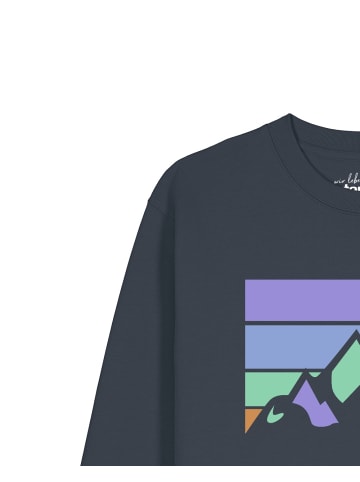 wat? Apparel Sweatshirt Retro Landscape in India Ink Grey