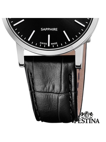 Festina Analog-Armbanduhr Festina Swiss Made schwarz klein (ca. 29mm)