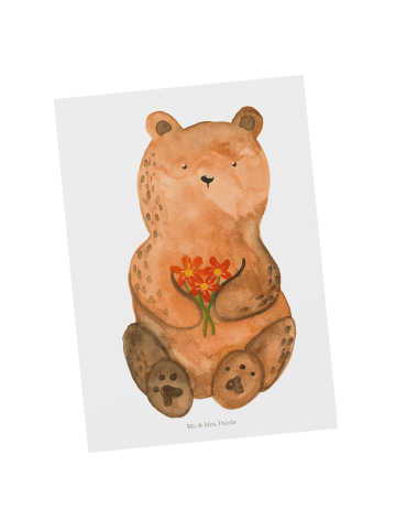 Mr. & Mrs. Panda bildkarte Bär Dankbar ohne Spruch in Weiß