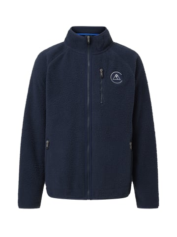 CASH-MERE.CH Retro-Fleece-Jacke aus recyceltem Polyester in Navy Blau