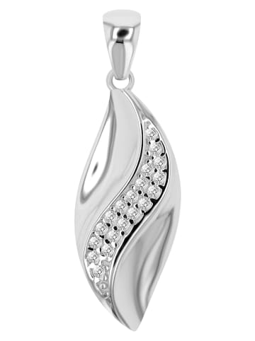 Adeliás Damen Anhänger aus 333 Gold mit Zirkonia in silber