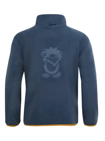 Trollkids Fleece Jacke "Oppdal XT" in Mystikblau/Goldgelb