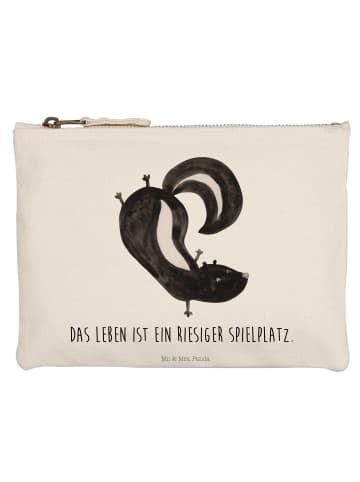 Mr. & Mrs. Panda Pouch Stinktier Handstand mit Spruch in Weiß