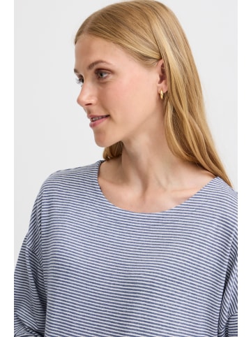 Fransa Langarm-Bluse FRCISCO Box fit in Vintage Indigo Mix