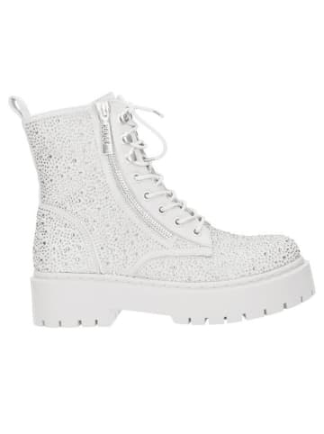 La Strada Stiefeletten in white micro/stones