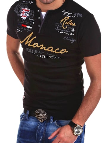 behype T-Shirt MONACO in Schwarz