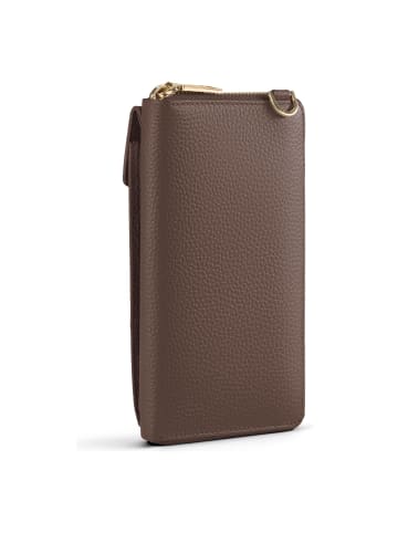 Lazarotti Bologna Leather Zip-Around Geldbörse Handytasche Leder 19 cm in taupe