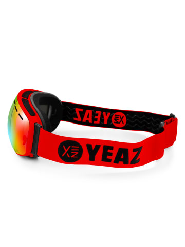 YEAZ XTRM-SUMMIT ski- snowboardbrille mit rahmen rot verspiegelt in rot