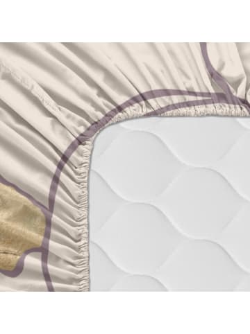 Happy Friday White peonies Spannbettlaken