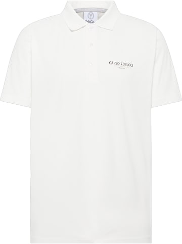 Carlo Colucci Poloshirt De Santis in Weiß