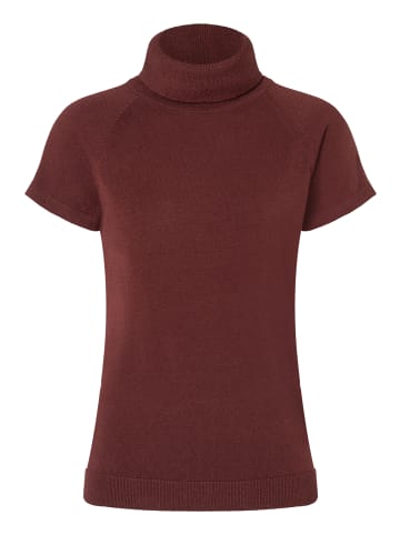 More & More leichter Feinstrick-Rollkragenpullover in raisin brown