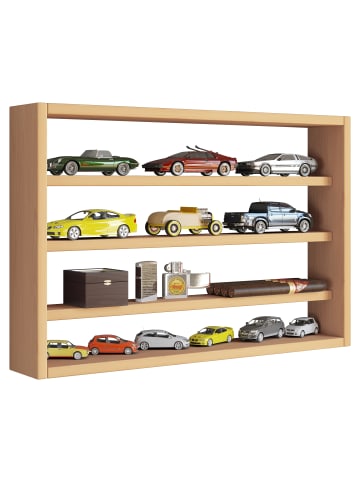 VCM Holz Wandregal Wandvitrine Regal Deko Osado M in Buche
