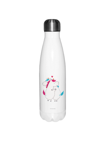 Mr. & Mrs. Panda Thermosflasche Einhorn Mitteilung ohne Spruch in Weiß