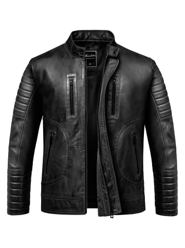 Amaci&Sons Lederjacke EUCLID in Schwarz