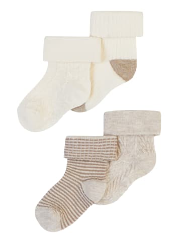 Noppies Socken (4 Paar) Unisex Socks 4-Pack A in Oatmeal Melange
