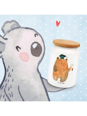 Mr. & Mrs. Panda Vorratsbehälter Bär Prüfung ohne Spruch in Weiß