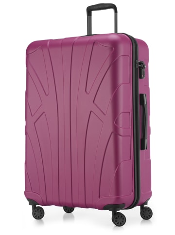 suitline Großer Reisekoffer erweiterbar XL Koffer 4 Rollen TSA 110 L in Magenta