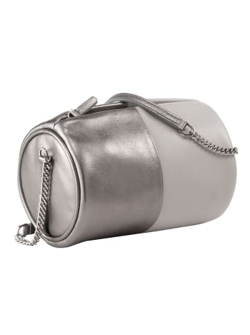 DuDu Abigail Umhängetasche Leder 19.5 cm silber