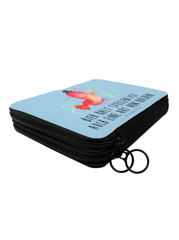 Mr. & Mrs. Panda Bleistiftetui Hummer Weizen mit Spruch in Blau Pastell