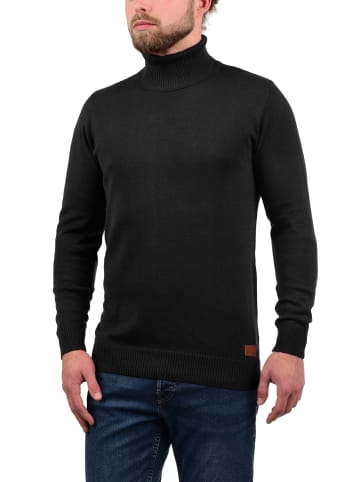 BLEND Rollkragenpullover BHLatif 20707474ME Strickpullover mit Ellbogenpatches in Schwarz