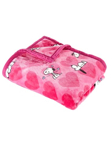 Butlers Fleecedecke PEANUTS Amore in Pink