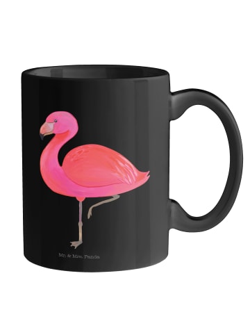Mr. & Mrs. Panda Keramiktasse Flamingo Classic ohne Spruch in Schwarz