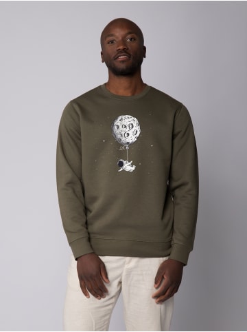wat? Apparel Sweatshirt Funny Spaceman in Khaki