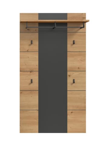 ebuy24 Wandgarderobe Canu Eiche 141 x 29 cm