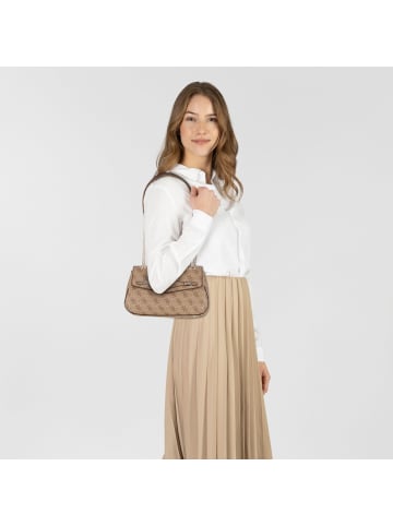 Guess Katya Schultertasche 24 cm in latte logo